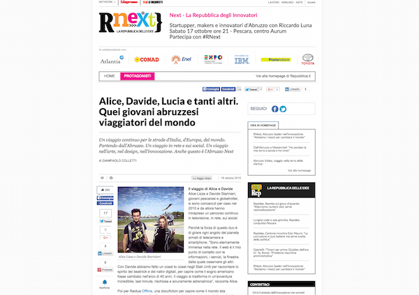 rnext articolo su la repubblica